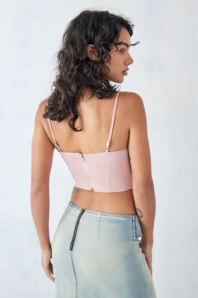 Wavey Pink Bengaline Corset  #3