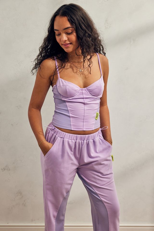 EMBI Studios Lilac Iruz Corset & Track Pants Set  #1