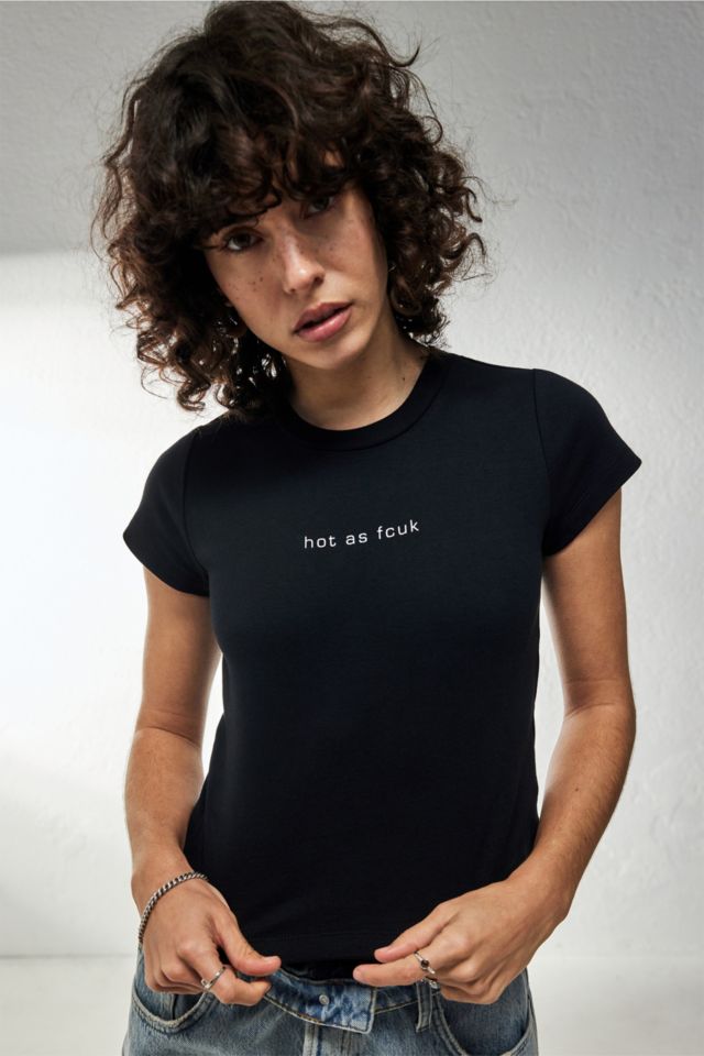jury beheerder zak FCUK UO Exclusive Hot As Fcuk Baby T-Shirt | Urban Outfitters UK