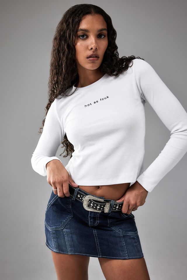 FCUK UO Exclusive Hot As Fcuk Long-Sleeved Baby T-Shirt