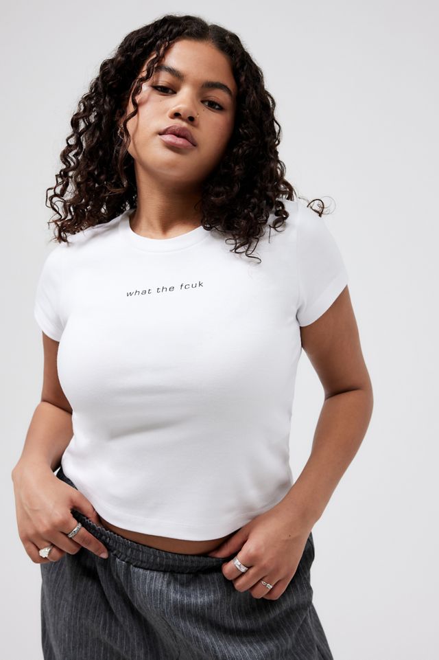 FCUK - T-shirt court What The Fcuk, exclusivité UO #4