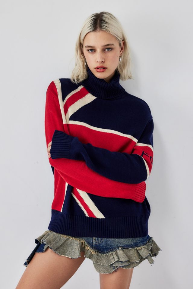 FCUK UO Exclusive Flag Roll Neck Jumper | Urban Outfitters UK