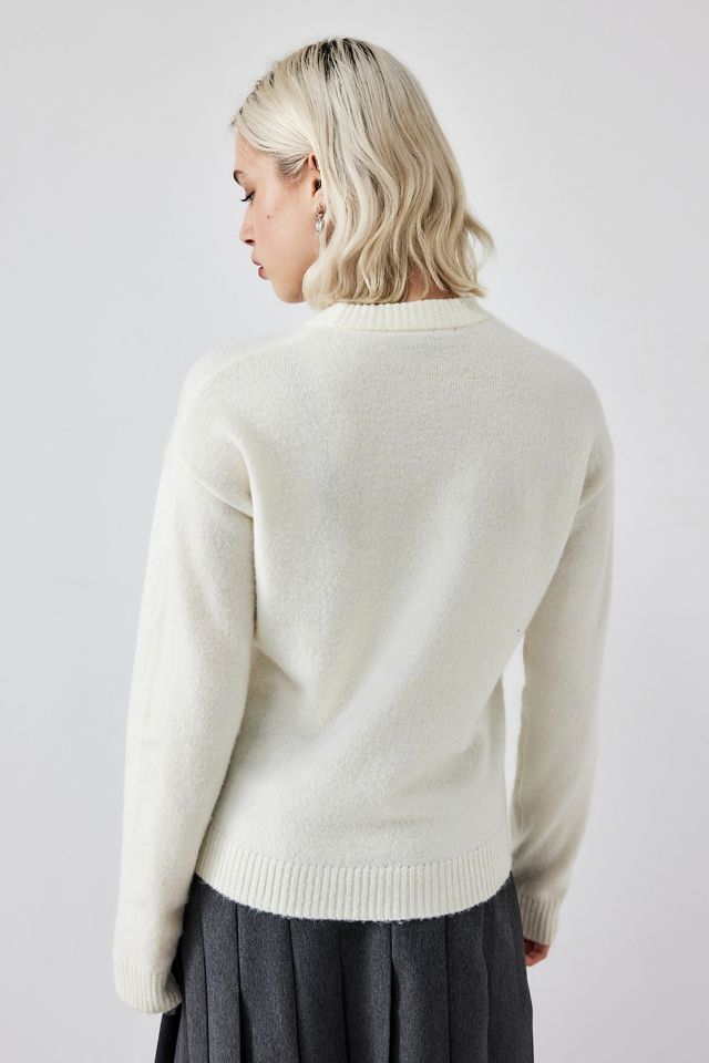 FCUK UO Exclusive Ecru Logo Knitted Jumper #3