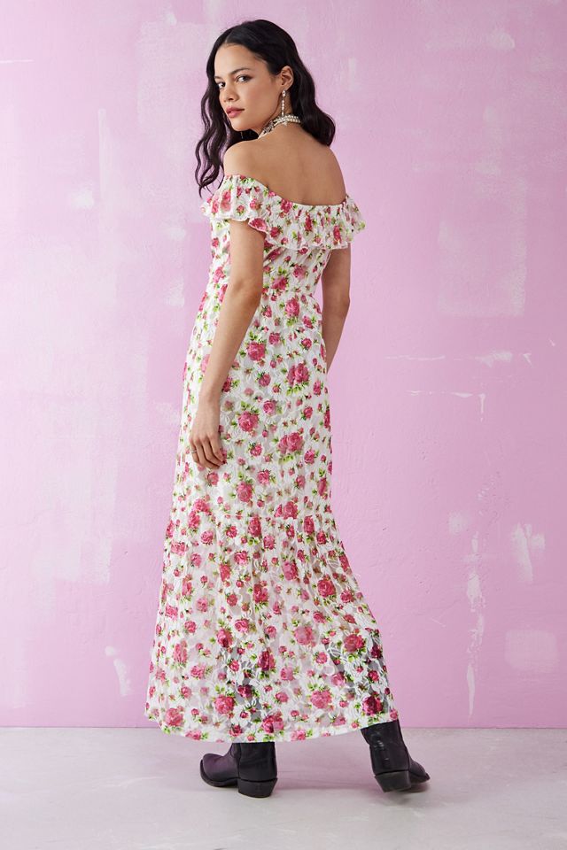 Betsey Johnson Vestido Maxi de Sobrecarga Floral  #3