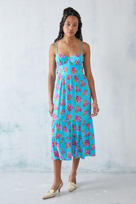 Betsey johnson crepe scoop neck best sale midi dress