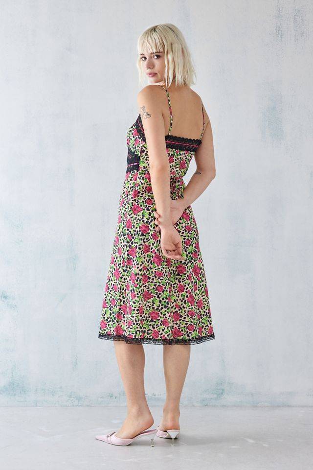 betsey johnson hollywood midi dress Betsey Johnson Hollywood Rose Midi Dress XS Slip Vintage Inspired Romantic  Lace