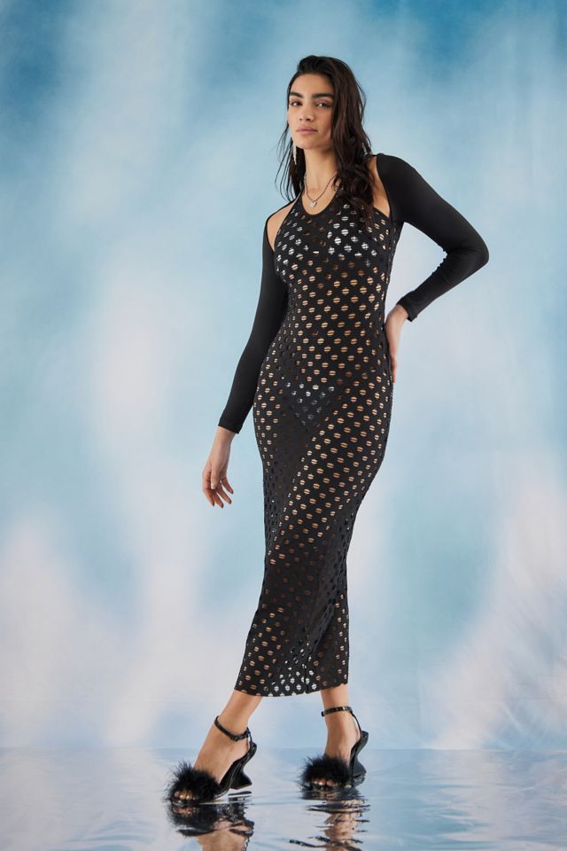 Maxi fishnet outlet dress