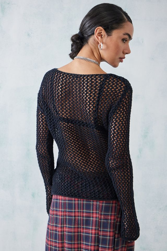 Minga London Cerise Open Knit Jumper #3