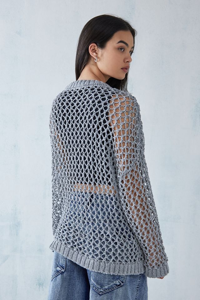 Minga London Silver Open Knit Star Jumper #3