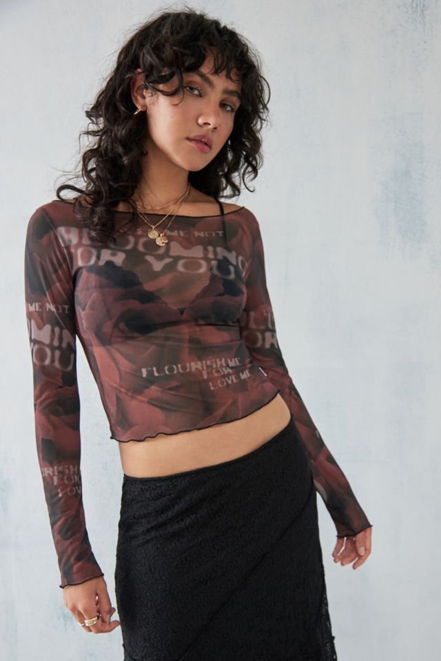 Rose mesh top sale