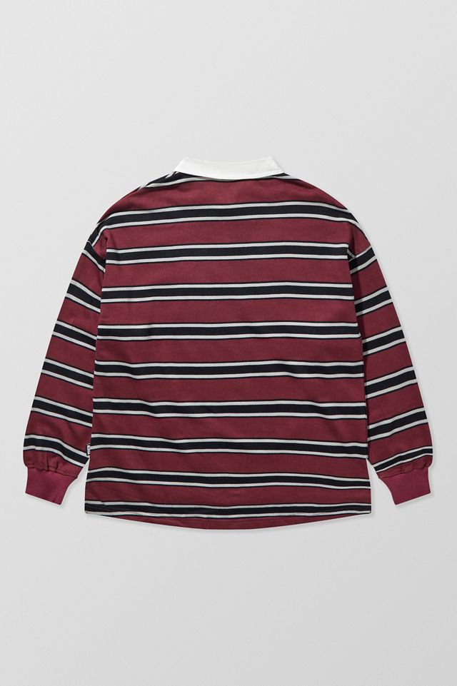 Chemise de rugby à rayures bordeaux Minga London #5