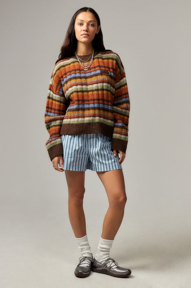 Minga Gestreifter Gerippter Pullover #2