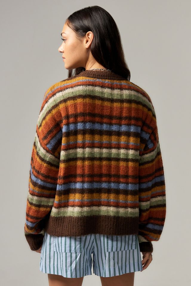 Minga Gestreifter Gerippter Pullover #3