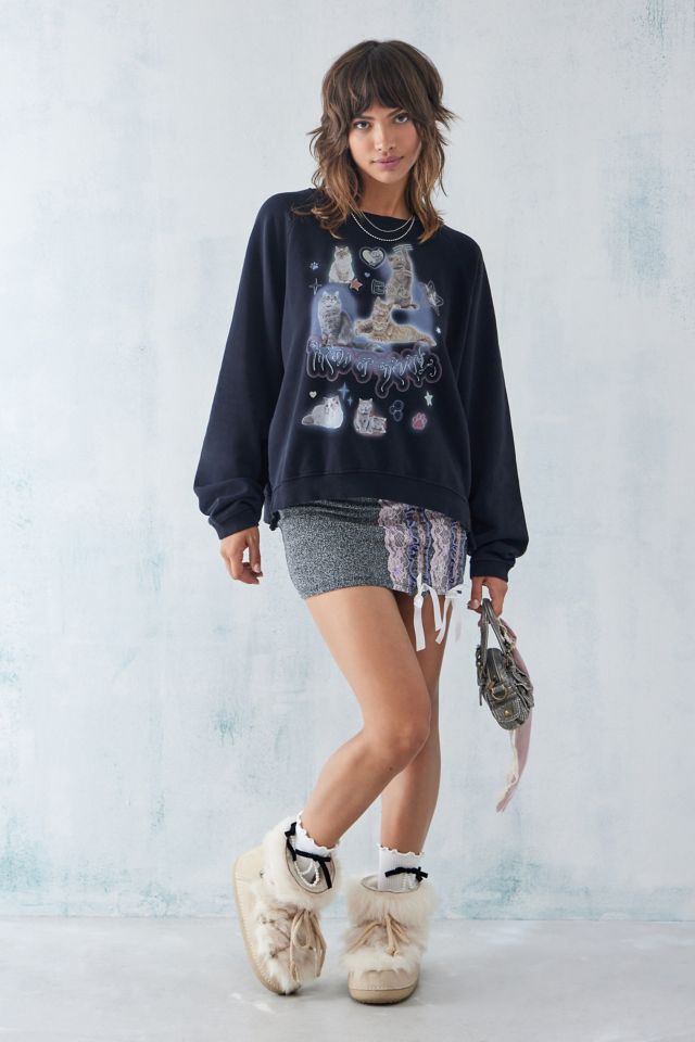 Minga London Meow Or Never Kitty Sweatshirt