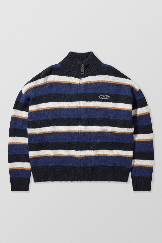 Minga London Blue Striped Zip-Up Cardigan #4