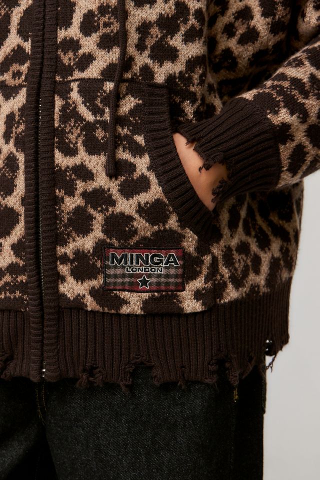 トップス LEOPARD HEAVY MOHAIR CARDIGAN TIGHT / LEOPARD HEAVY MOHAIR CARDIGAN (BROWN)