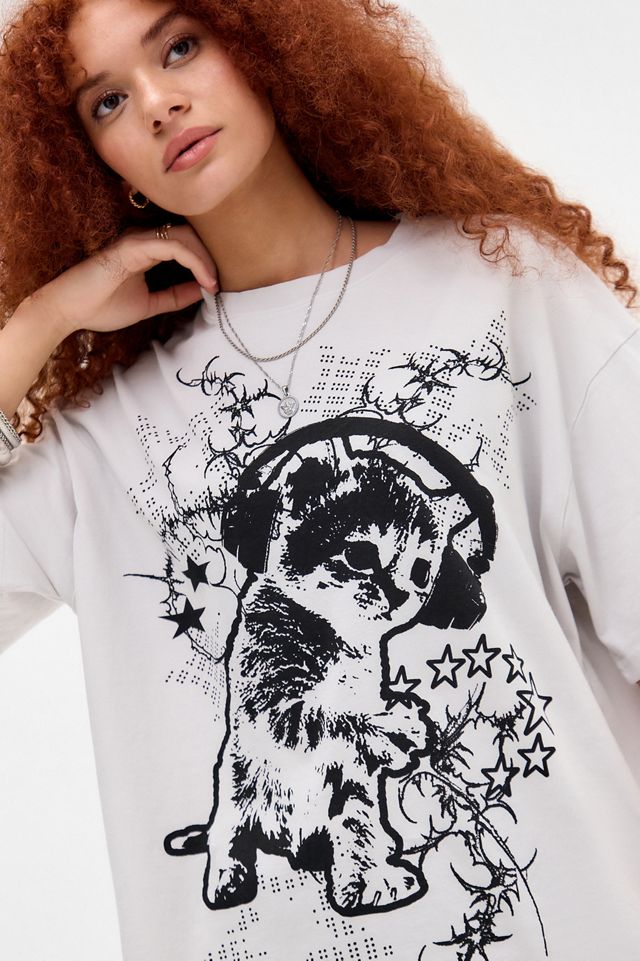 T-shirt surdimensionné Minga London Cat #1