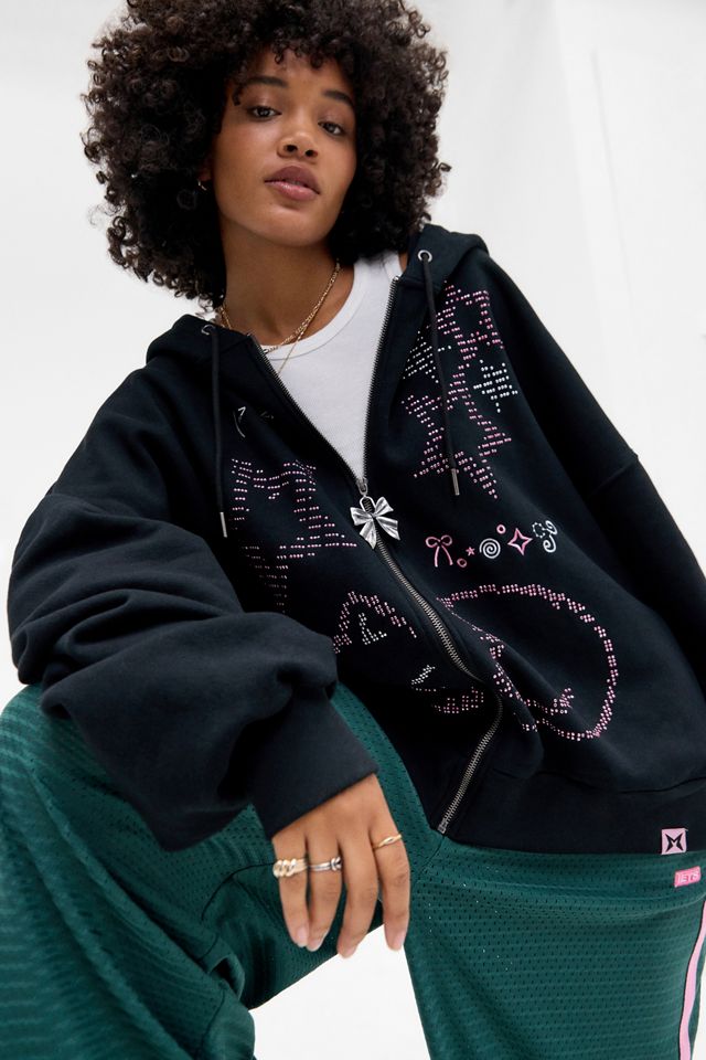 Sudadera con Capucha Minga London Purrfection Cat con Tachuelas #1