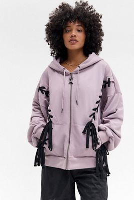BDG Lace-Up Low-Rise Flared Jeans