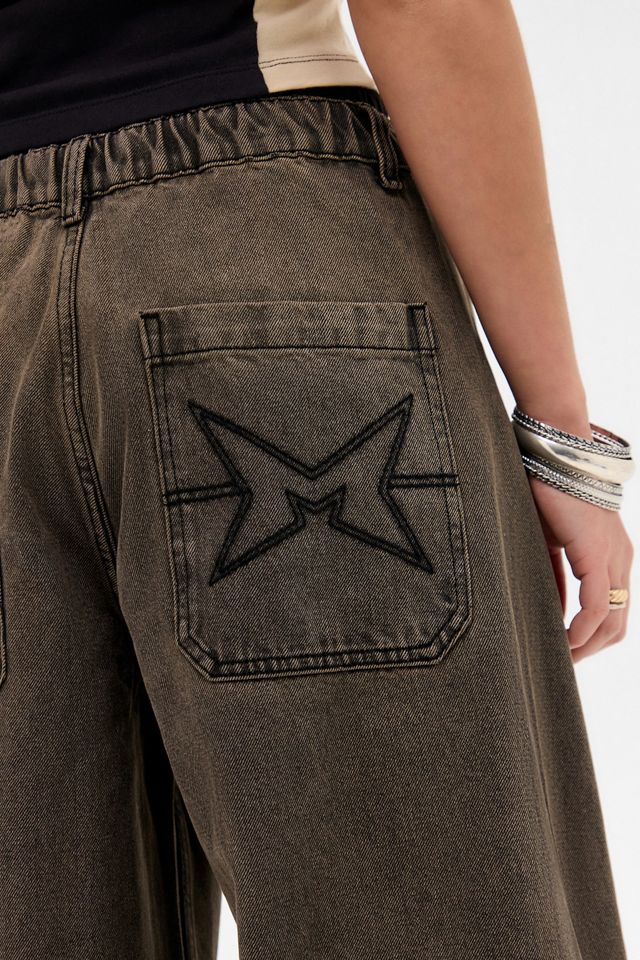 Minga London Washed Brown Bloom Balloon Jeans #1