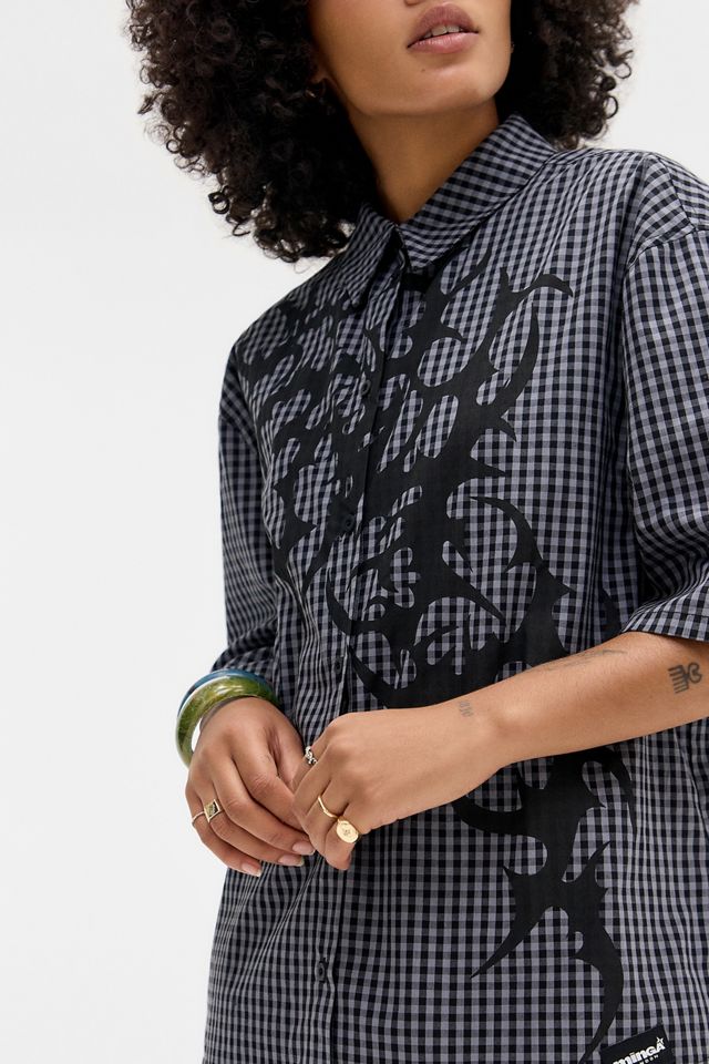 Minga London Camicia a quadri con tatuaggi #2