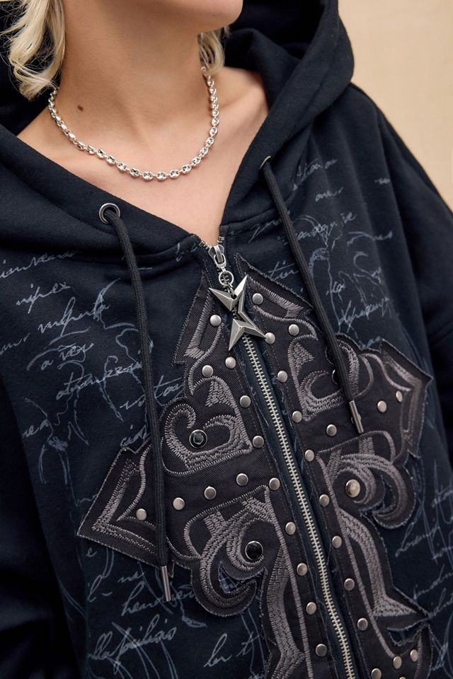 Minga London Studded Zip Hoodie #1