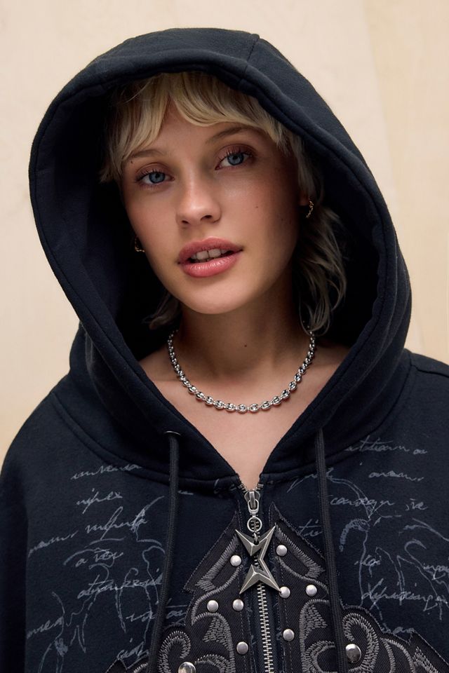 Minga London Studded Zip Hoodie #4