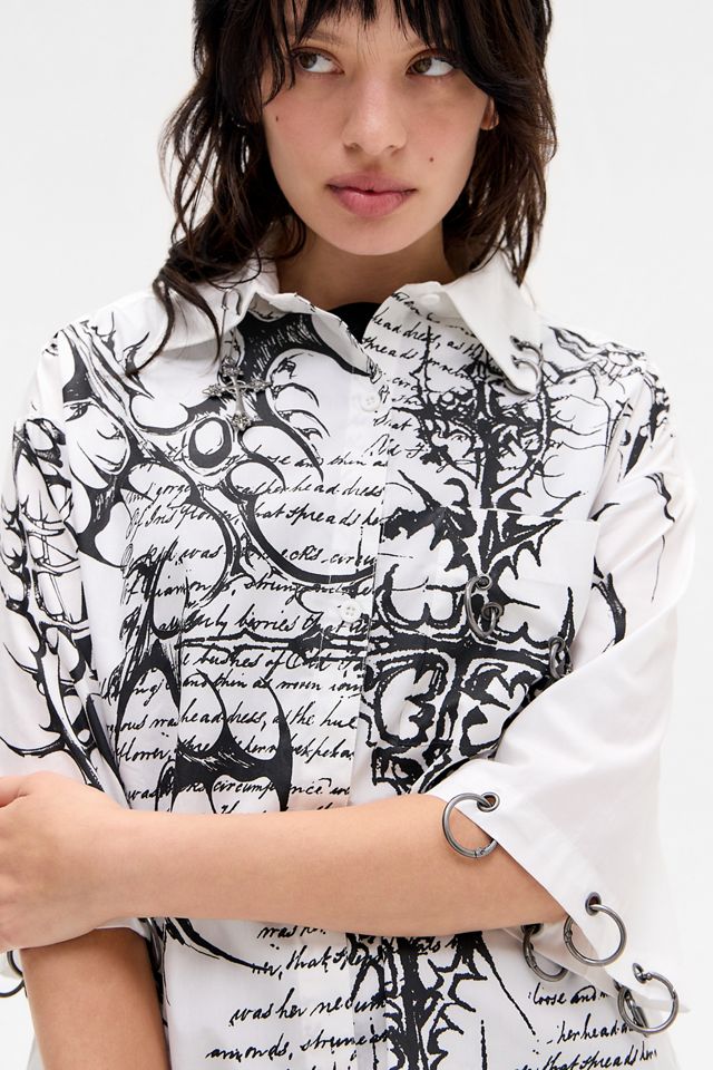 Minga London White Script Shirt #1