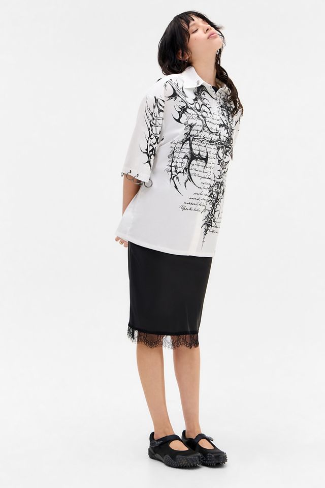 Minga London White Script Shirt #2