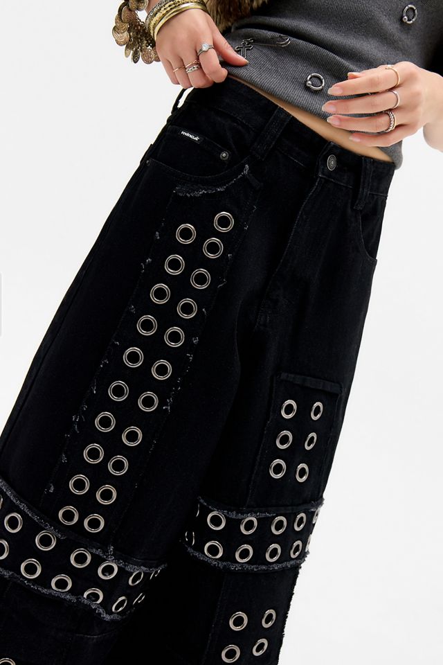 Minga London Jeans Fray con occhielli #2