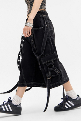 Minga London Black Washed Trek Jorts | Urban Outfitters UK