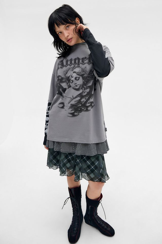 Minga London Grey Wash Double Layer T-Shirt #2