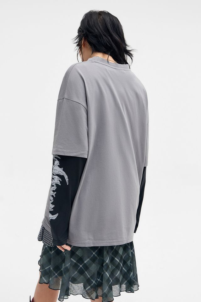 Minga London Grey Wash Double Layer T-Shirt #3