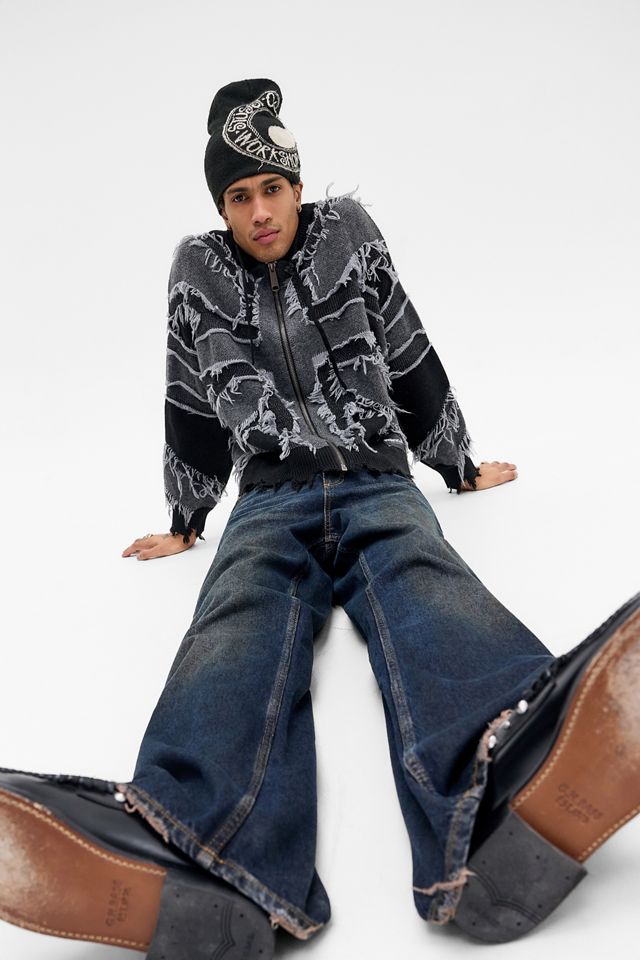 Minga London Union Jack Zip-Through Knitted Hoodie | Urban
