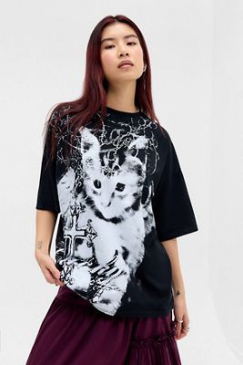 T-Shirt Minga London Black Halo Kitten
