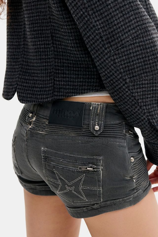 Minga London Shorts in Denim Moto Grigio Nebbia Lavaggio Sporco #3