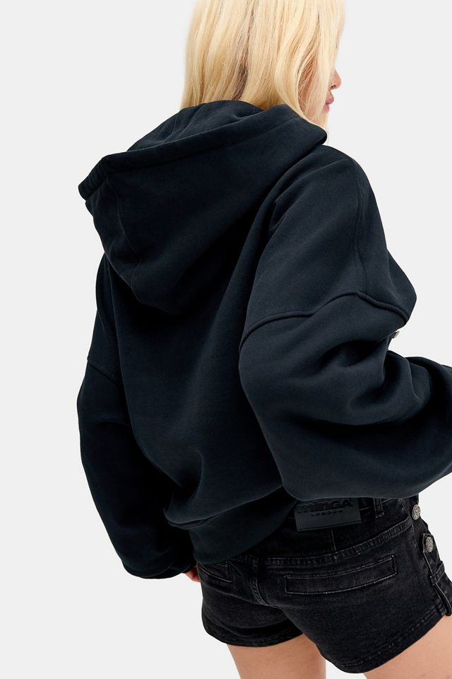 Felpa con Cappuccio Nera Libertine con Zip Integrale Minga London #4