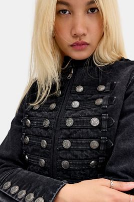 Minga London Veste utilitaire noire Hilda à fermeture éclair