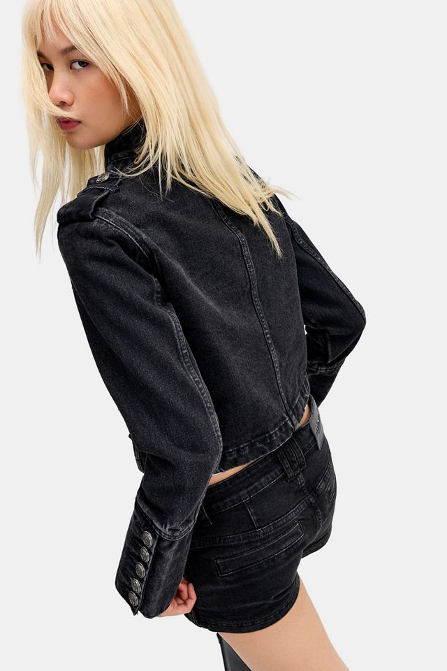 Minga London Giacca Utility Nera Hilda con Zip #3