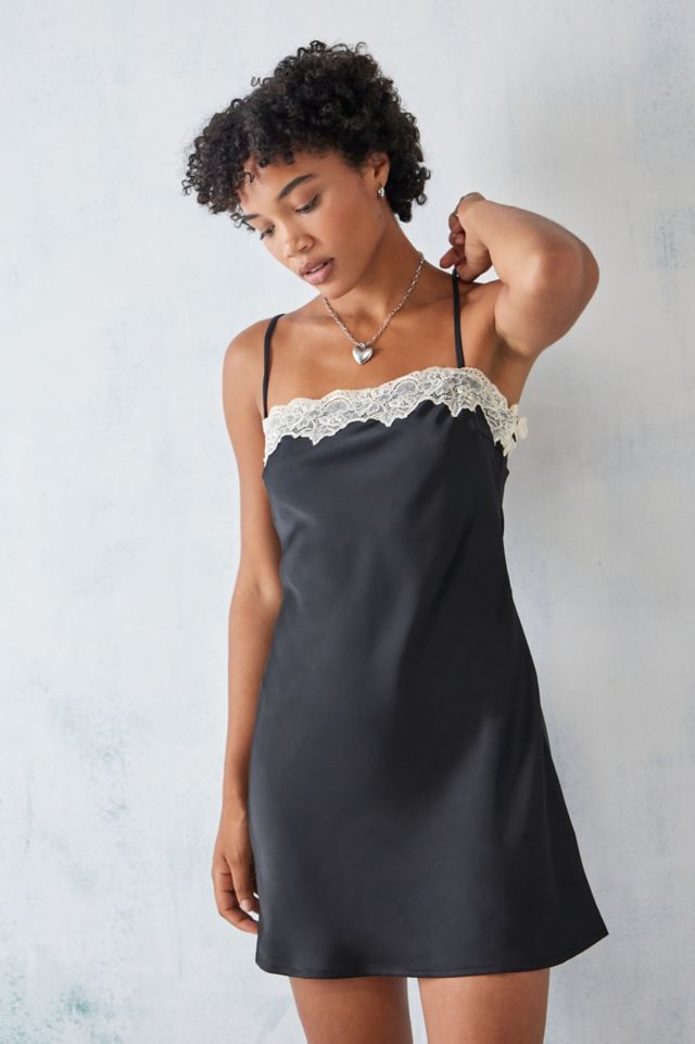 Simple black 2024 slip dress