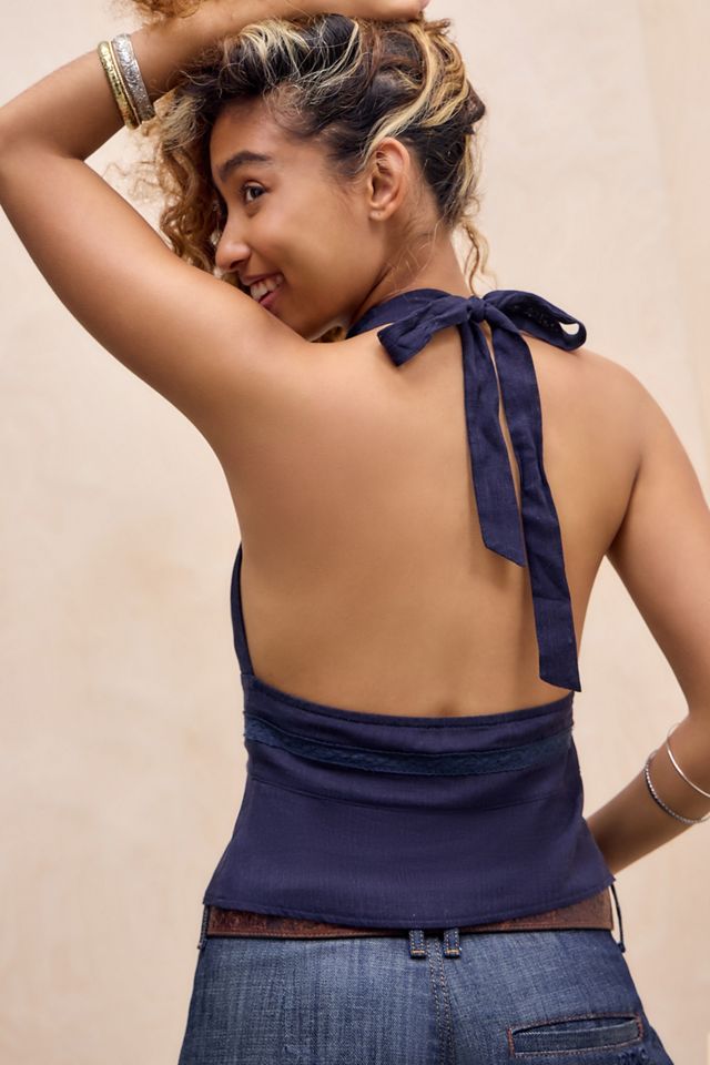 Top Positano Kiss The Sky UO Exclusive Navy #1