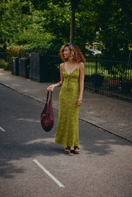 Kiss The Sky Verdant Green Slip Dress