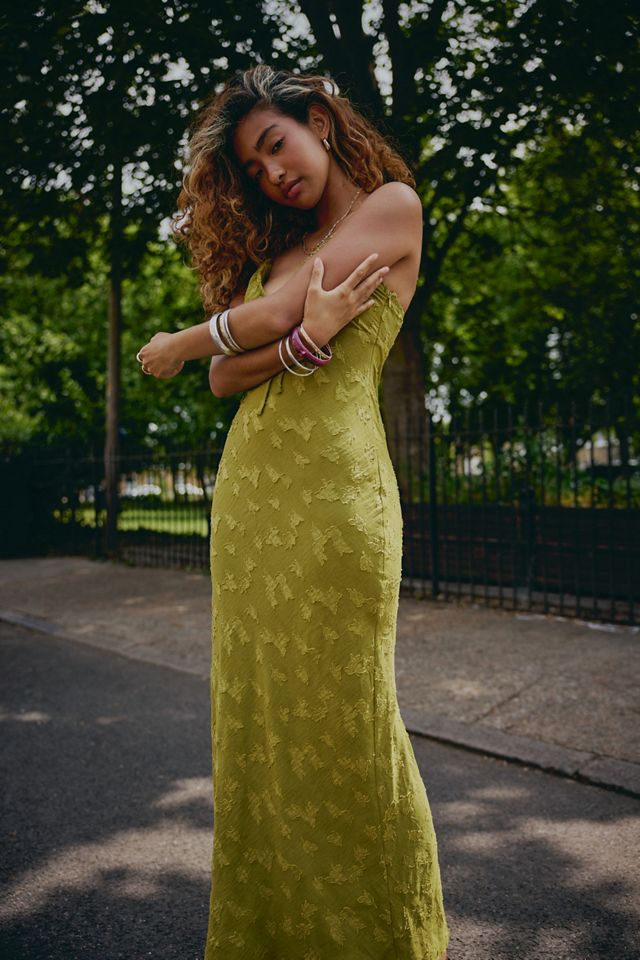 Kiss The Sky Verdant Green Slip Dress #2