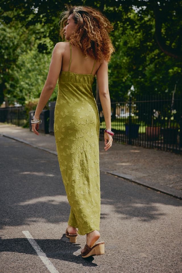 Kiss The Sky Verdant Green Slip Dress #3