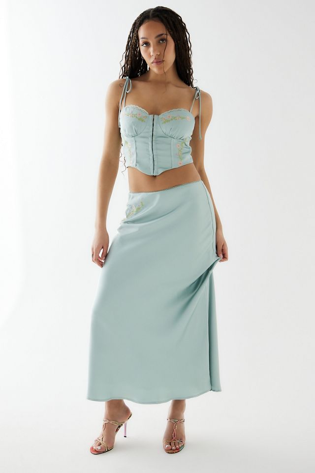 Love Triangle Spring Embroidered Satin Bodice #1