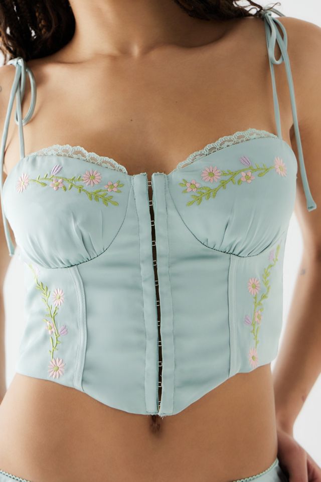 Love Triangle Spring Embroidered Satin Bodice #2