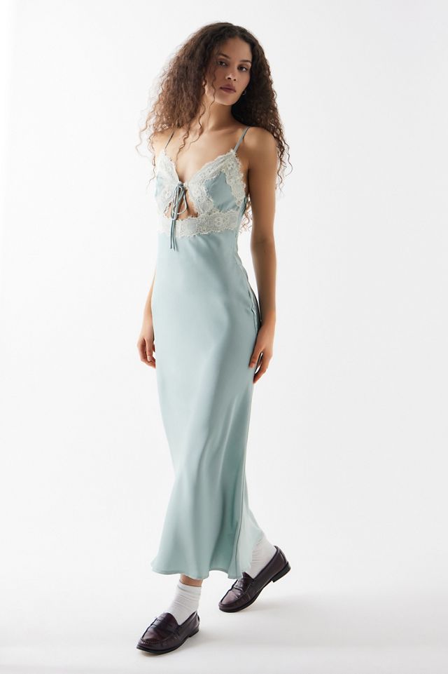 Vestido Maxi de Encaje y Satén Love Triangle Vintage Dreams #1