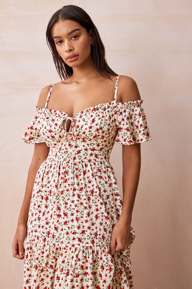 chinese dress ladies Boho Maxi Dress Navy Blue Floral "Kiss The Sky" Long Flowing Summer Go   Made4Walkin