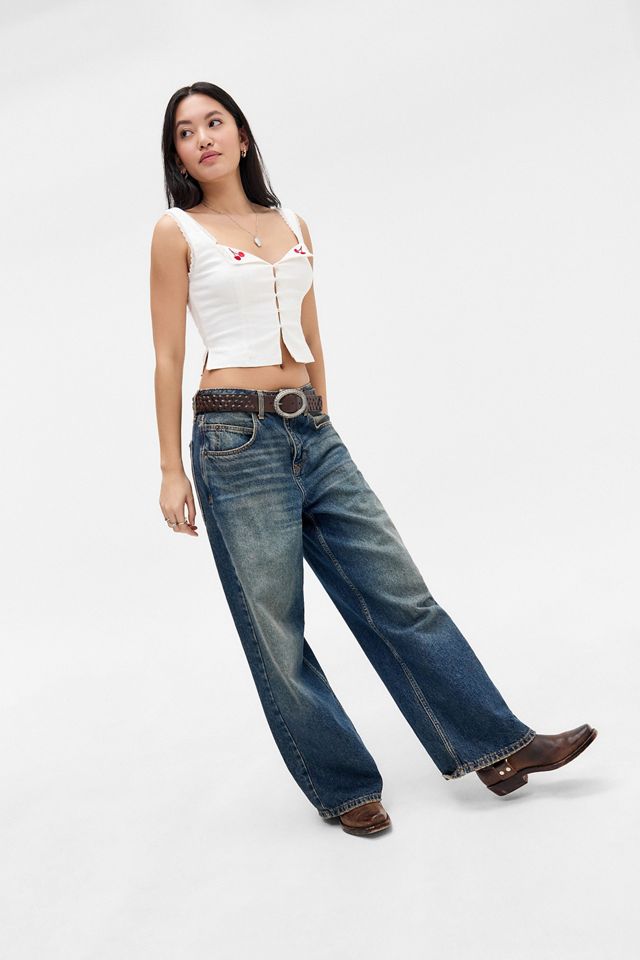 Kiss The Sky UO Exclusive Cherry Embroidered Top #1