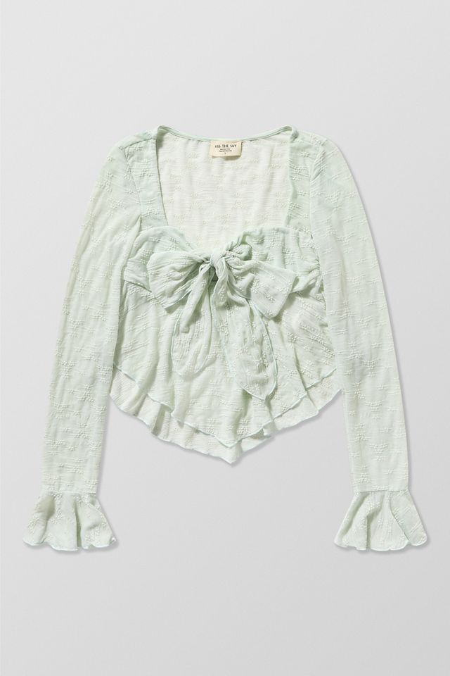 Kiss The Sky Minka Fine Lace Long Sleeve Top #4